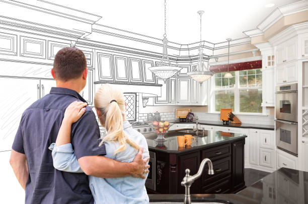 Custom kitchen cabinets installed in a Dover home